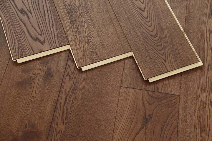 Engineered Walnut Stained Brushed Uv Oiled Oak Click Wood Flooring 15mm X 189mm - Image 3